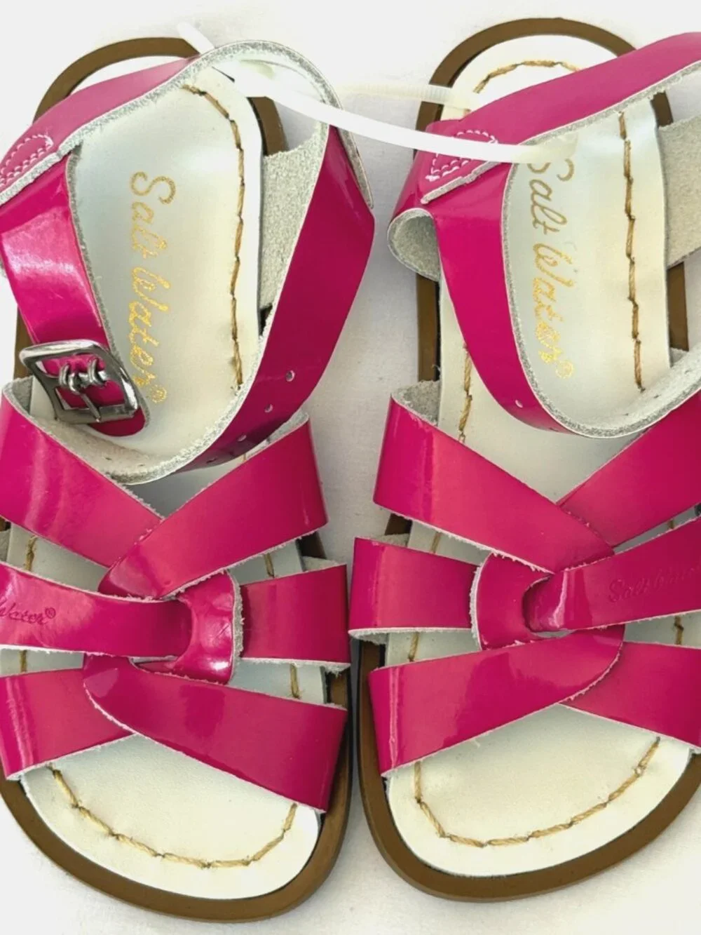 SALT WATER ORIGINAL SANDALS TODDLER GIRLS 11 HOYWAY SIZE 10 PINK FUCHSIA LEATHER